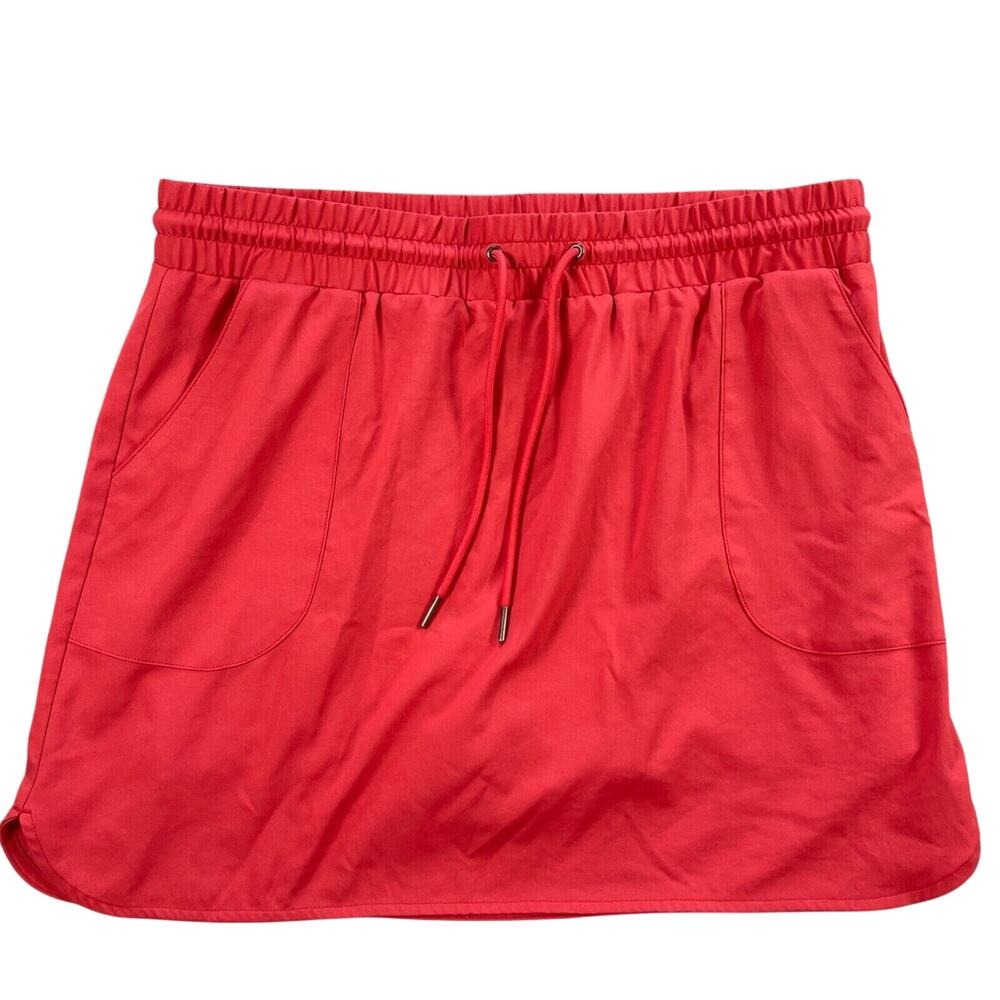 St Johns Bay Skort Womens Large Pink Skirt With Shorts Pull On Drawstring